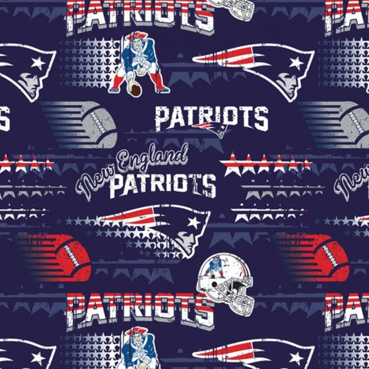 Licensed NFL New England Patriots Cotton 14447-D Fabric by the Yard